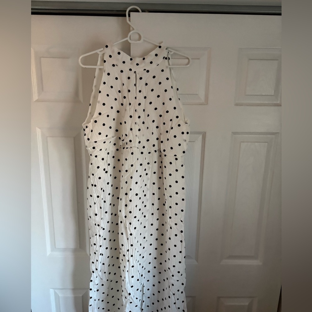 Maternity Glamorous Bloom White Polka Dot dress